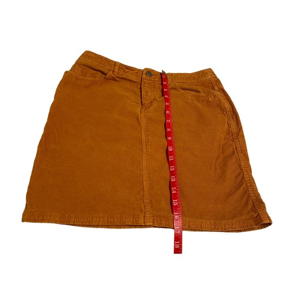 Gramicci Womens Corduroy Casual Skirt Front Back Pockets Brown Size 4 - Picture 3 of 9